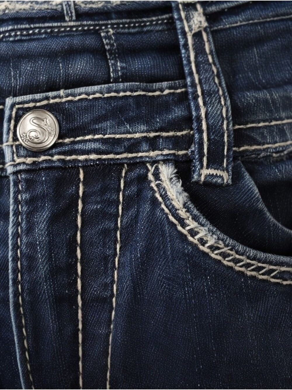 Silver Jeans Suki Surplus Bootcut Jeans W28  Y2K Western Dark Wash - Picture 7 of 10
